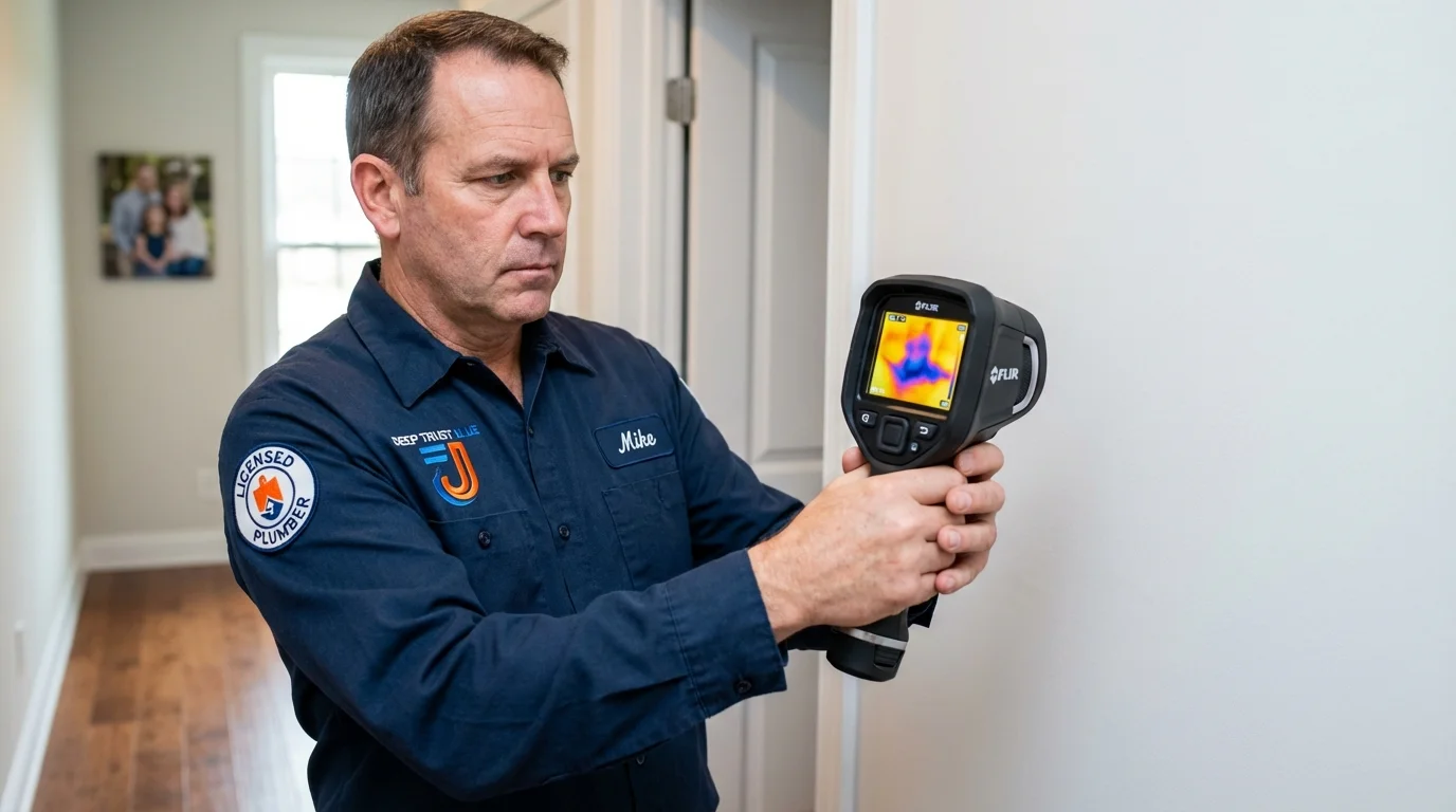 Thermal imaging leak detection by Johns Plumbing LLC in Gridley